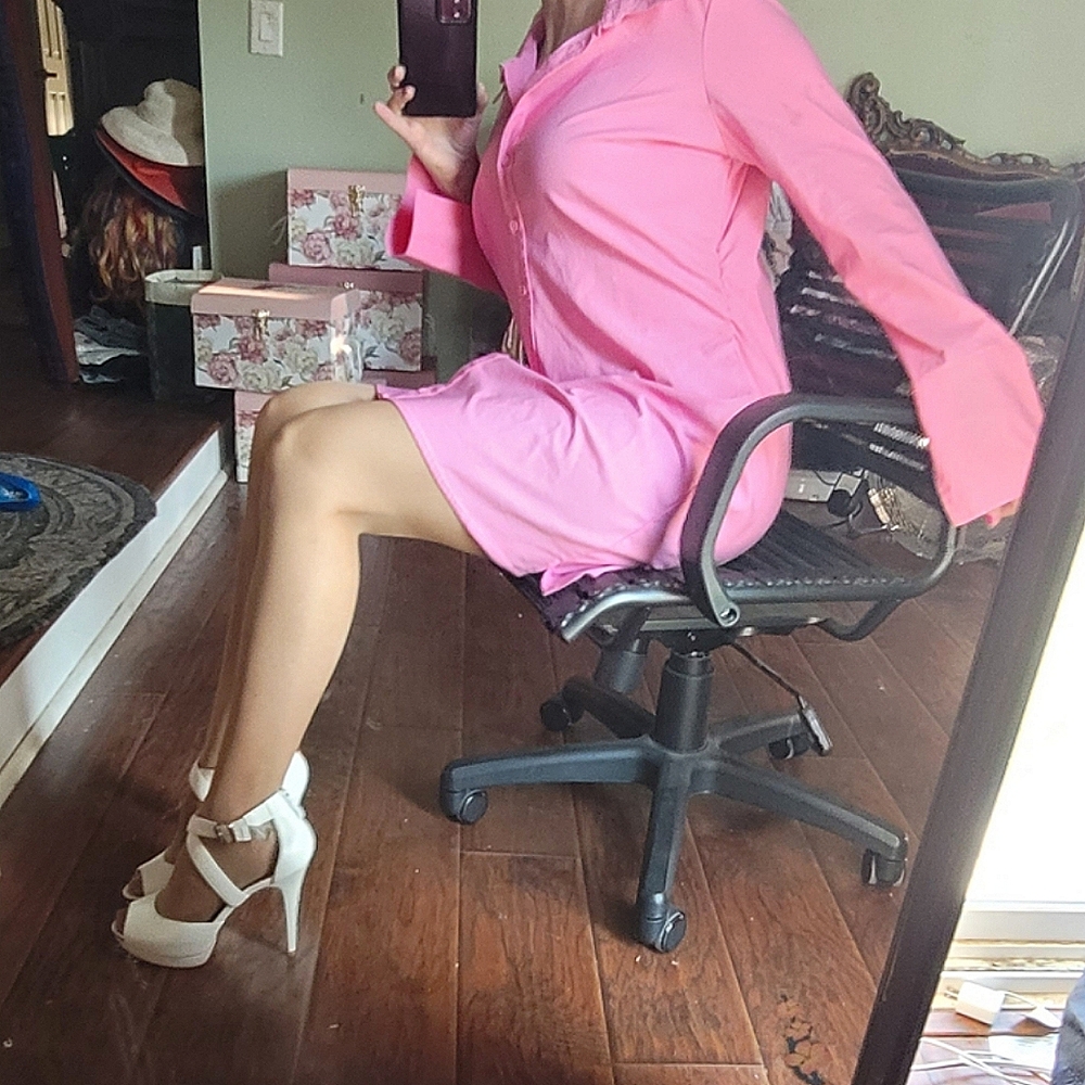 Divided Button Down Dress - Picture 2 of 16